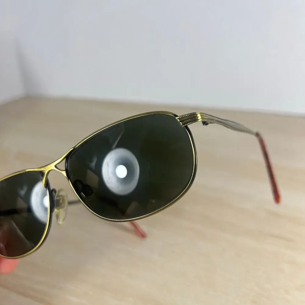 Vintage Eddie Bauer PIO SQ 1426 G Sunglasses Brushed Gold Excellent Condition